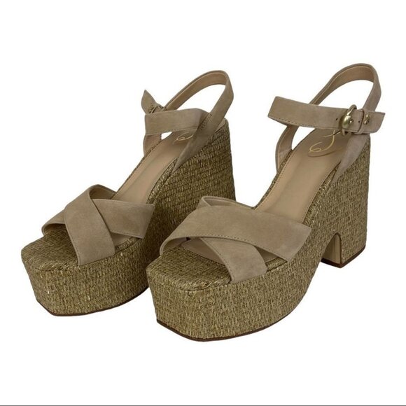 NEW Sam Edelman Trianna2 Sandals Platform Revolve Size 10 Suede Y2K 90s Wedges - Picture 4 of 11